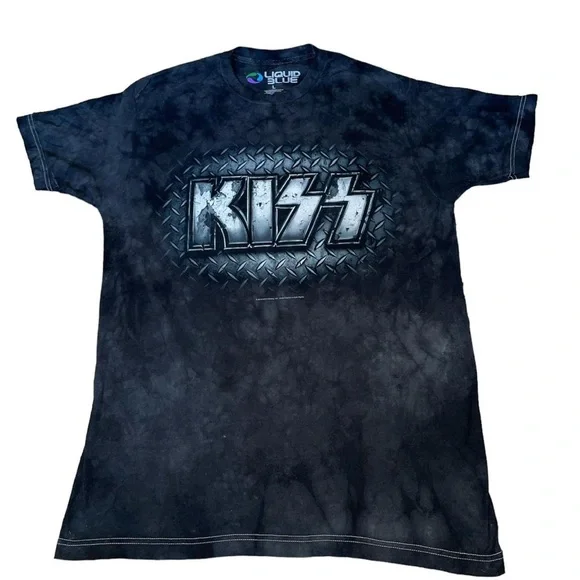 Liquid Blue KISS Metal Tie-Dye T-Shirt Size Large - Picture 1 of 4